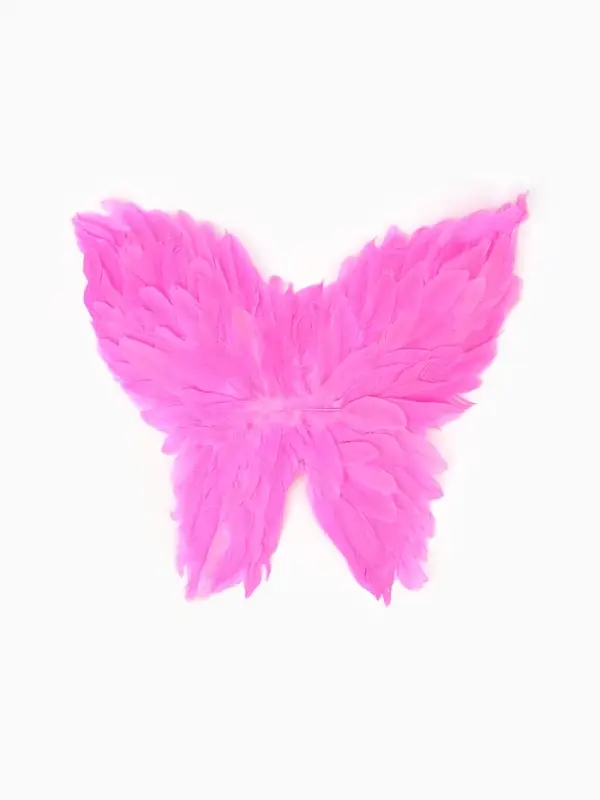 Крылья бабочки из пера, цвет розовый 45*45 Крылья бабочки из пера, цвет розовый 45*45