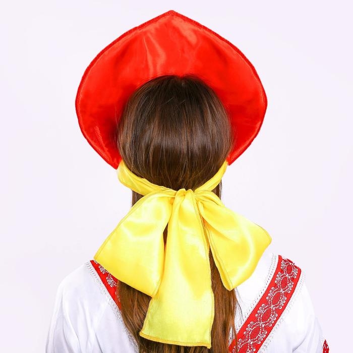 Кокошник «Гроздья рябины на красном», атлас, поролон Кокошник «Гроздья рябины на красном», атлас, поролон