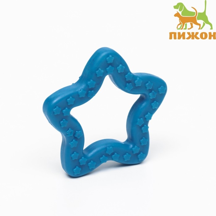 Игрушка жевательная суперпрочная Игрушка жевательная суперпрочная "Звезда", 8 см, голубая