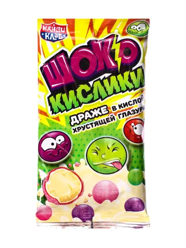 Драже в кислой хрустящей глазури «ШокоКислики», 10 г Драже в кислой хрустящей глазури «ШокоКислики», 10 г