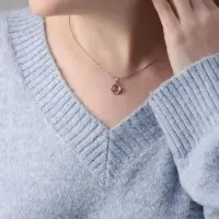 Кулон &laquo;Нежность&raquo;, на цепочке, розовый в серебре, 45 см