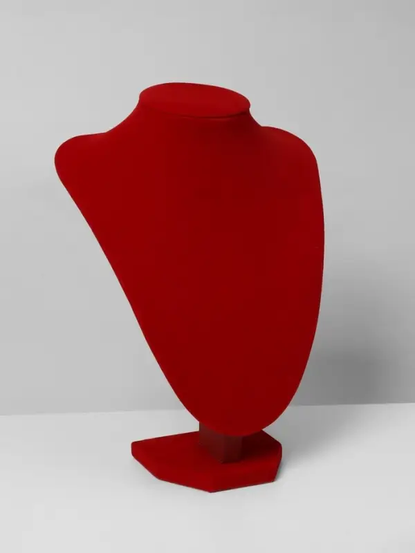 Бюст для украшений QF, 17.5&times;13&times;25 см, h=25 см, красный