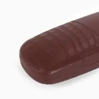 Футляр для очков на хлопушке, размер 16&times;5.8&times;3 см, коричневый