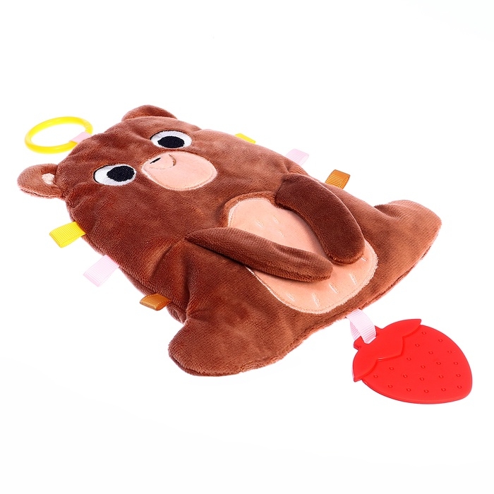 Подвеска с прорезывателем «Мишка», шуршит, коричневый Подвеска с прорезывателем «Мишка», шуршит, коричневый