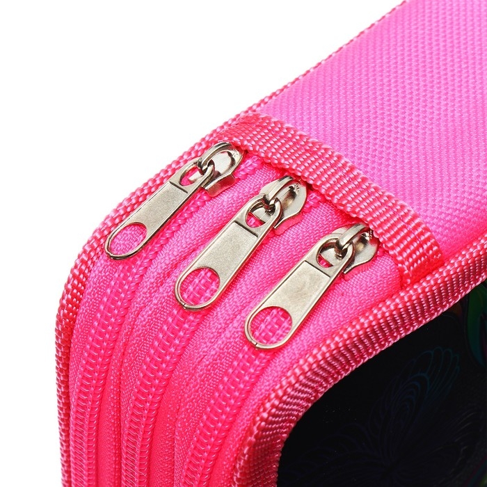 Пенал 3 секции, 125 х 205 х 55 мм, Calligrata 81П26/3 Пенал 3 секции, 125 х 205 х 55 мм, Calligrata 81П26/3 "Бабочки", (объемный 3D-рисунок с эффектом металлика) ламинированный картон