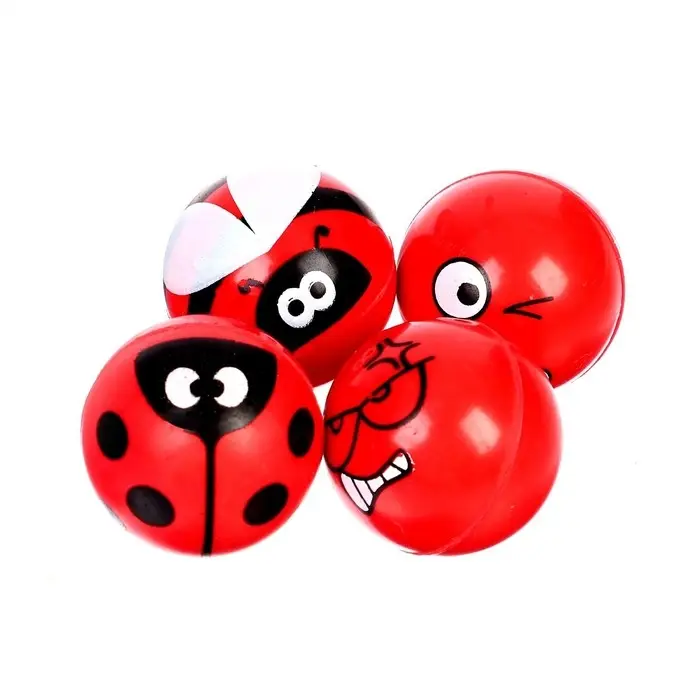 Мяч каучуковый «Смайлики», 2,7 см, цвета МИКС Мяч каучуковый «Смайлики», 2,7 см, цвета МИКС