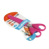 Ножницы канцелярские 13 см, травмобезопасные, пластиковые ручки, закруглённые концы, МИКС