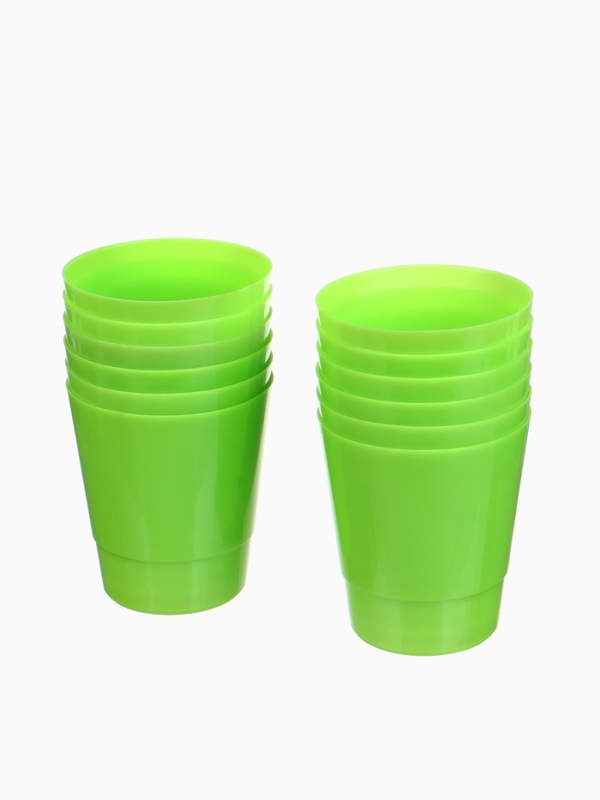 Набор детских стаканов 200мл, 12шт, цвет микс Набор детских стаканов 200мл, 12шт, цвет микс