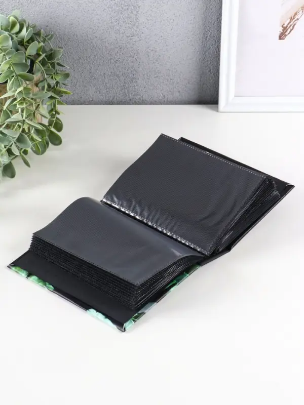 Фотоальбом "Флора" 100ф 10X15см, ПП карм., черные страницы, черные страницы