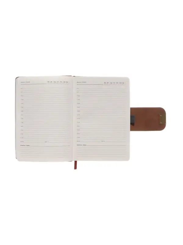 Ежедневник недатированный формат А5, с хлястиком, 96л, линия, пвх, Коричневый Ежедневник недатированный формат А5, с хлястиком, 96л, линия, пвх, Коричневый