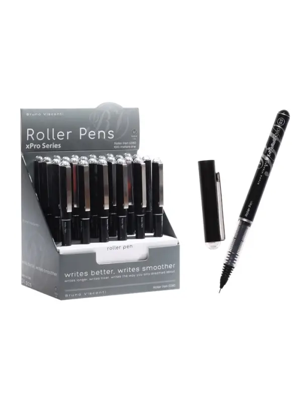 Ручка-роллер BrunoVisconti  Ручка-роллер BrunoVisconti "XProRoll 0380" 0.5мм, стерж/черн с жидк чернилами