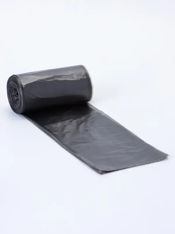 Мешки для мусора в рулоне 60 л, черные, ПНД, 9 мкм, 50 шт.