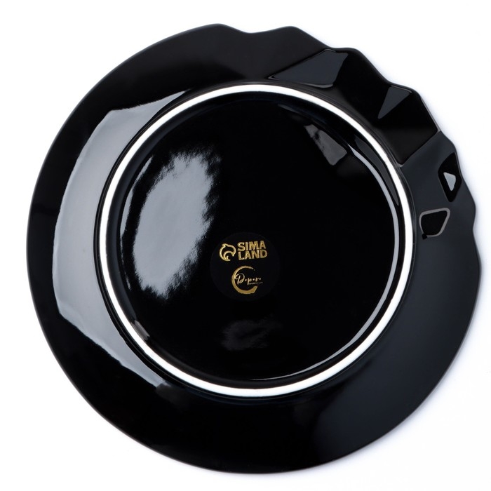 Тарелка керамическая «Обсидиан», 17 см, цвет чёрный Тарелка керамическая «Обсидиан», 17 см, цвет чёрный