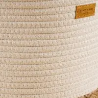 Корзина для белья плетеная круглая SL Home Orden, хлопок, гиацинт, 35&times;40 см
