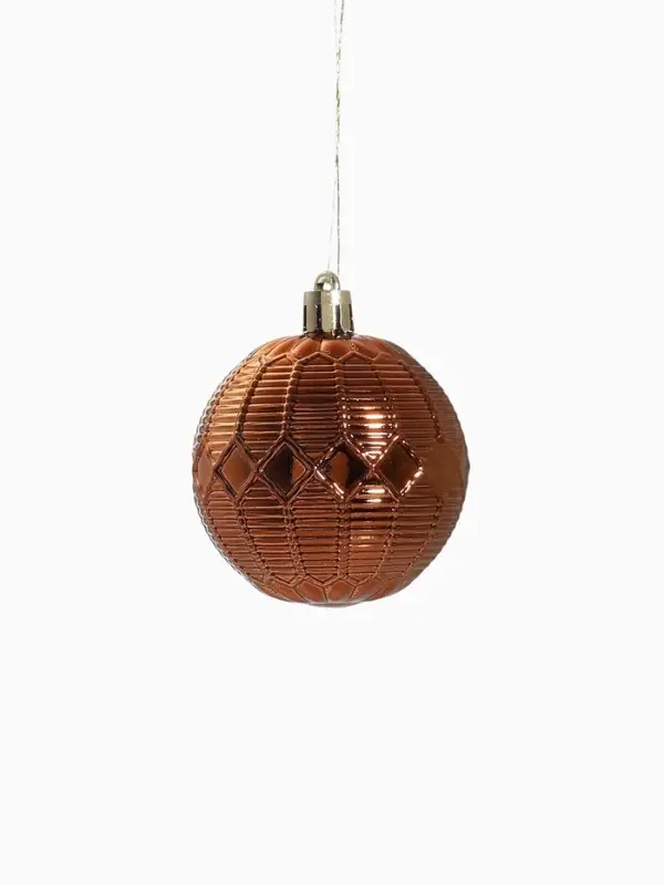 Ёлочные игрушки &laquo;Винтажный узор&raquo;, шары новогодние, d=6 см, набор 16 шт., кофейный МИКС