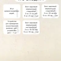 Автомобильная аптечка первой помощи №1 &laquo;Мицар&raquo;, дорожная, футляр мини