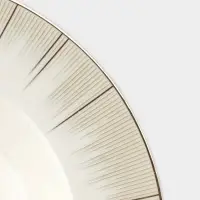 Тарелка глубокая WY Golden rays, 290 мл, d=22 см, фарфор, белая