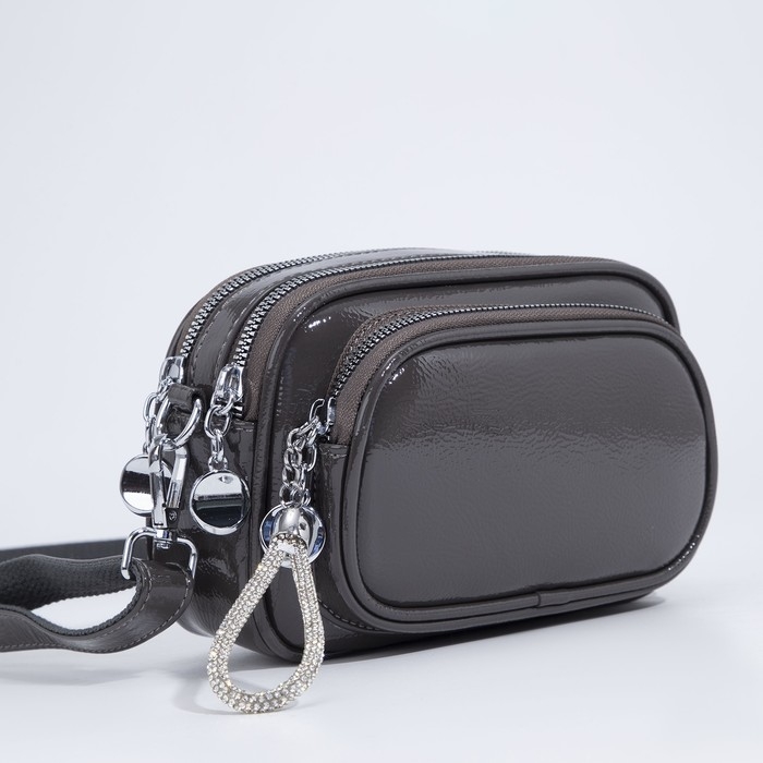 Сумка кросс-боди на молнии, цвет серый Сумка кросс-боди на молнии, цвет серый