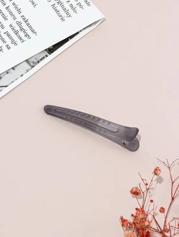 Зажим для волос "Классик матовый" 7,5 см, серый