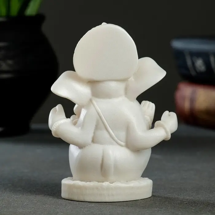 Фигурка &laquo;Ганеша&raquo;, 10 см, белый, мраморная крошка