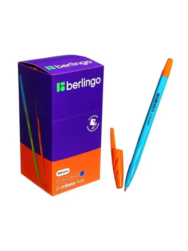 Ручка шариковая Berlingo Tribase Fuze, узел 0.7 мм, чернила синие, МИКС Ручка шариковая Berlingo Tribase Fuze, узел 0.7 мм, чернила синие, МИКС