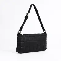 Сумка женская багет на молнии, 27&times;5&times;13 см, чёрная