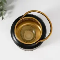 Металлический подсвечник-фонарь на 1 свечу &laquo;Зерно&raquo;, d=5 см, 15&times;15&times;17.5 см