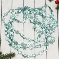 Бусы на ёлку &laquo;Снежинки&raquo;, длина 2.7 м, d=2.3 см, МИКС