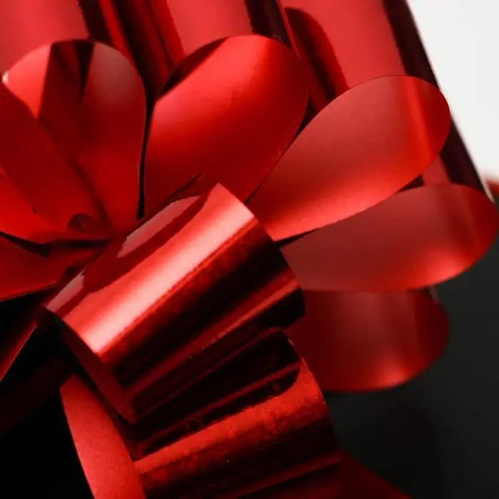 Бант - шар №3 голография, красный