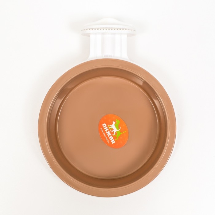 Миска съемная с креплением для клетки, 350 мл, коричневый Миска съемная с креплением для клетки, 350 мл, коричневый