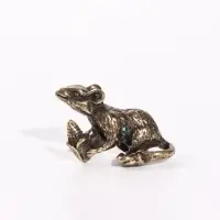 Фигурка декоративная &laquo;Мышка с кукурузой&raquo;, металл, 2.4&times;1.4&times;1.7 см