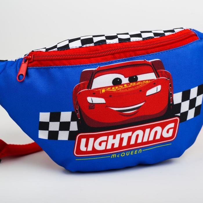 Сумка поясная детская, 25х6х13 см, Тачки