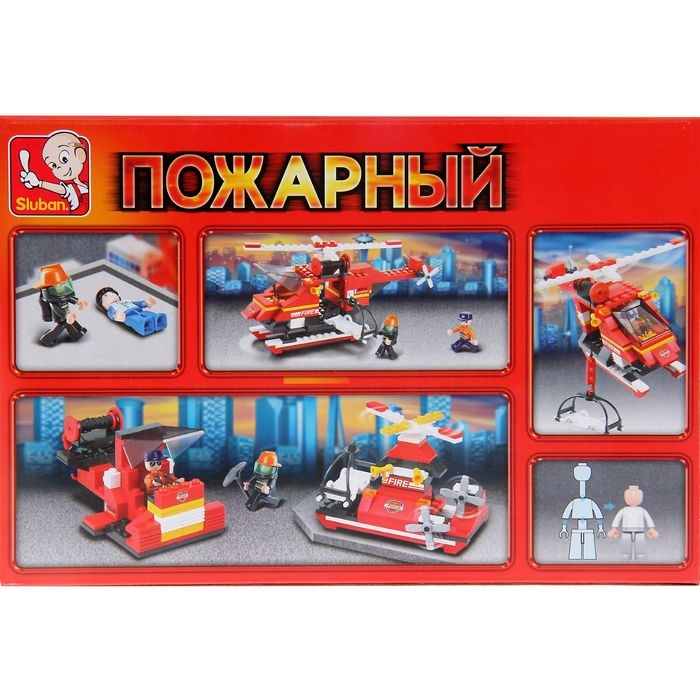 Конструктор «Пожарный вертолёт», 155 деталей Конструктор «Пожарный вертолёт», 155 деталей