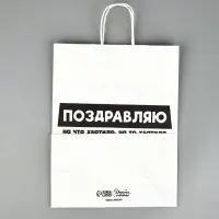 Подарочный пакет с открыткой &laquo;На что хватило&raquo;, крафт