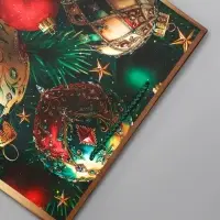 Пакет подарочный новогодний ламинированный, &laquo;Золотые ёлочные шары&raquo;, 26&times;12&times;32 см