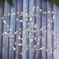Бусы на ёлку &laquo;Снежинки&raquo;, длина 2.7 м, d=2.3 см, МИКС