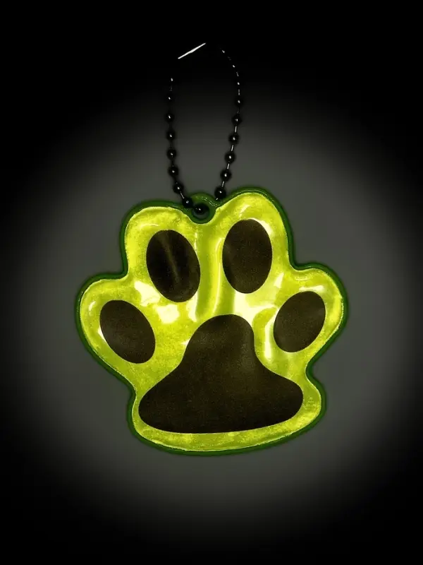 Светоотражающий элемент &laquo;Лапка&raquo;, двусторонний, 5.5&times;4.8 см, цвет жёлтый