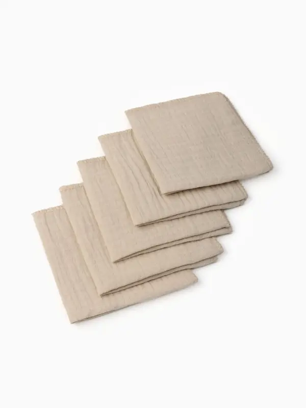 Набор платочков Крошка Я Eco touch 20*20 см-5 шт, муслин, 100 % хлопок Набор платочков Крошка Я Eco touch 20*20 см-5 шт, муслин, 100 % хлопок