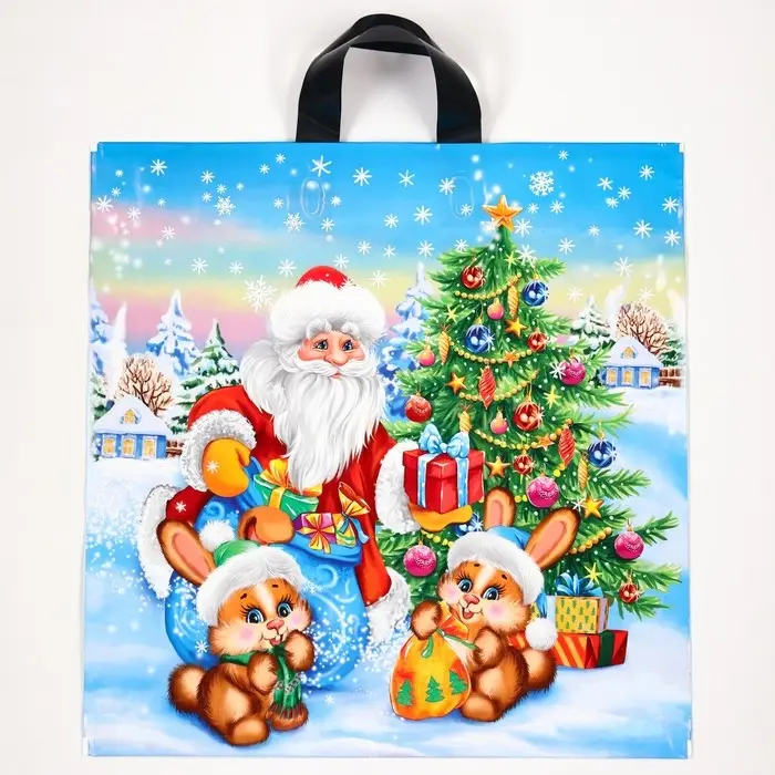 Пакет Пакет "В лесу", полиэтиленовый с петлевой ручкой, 44х44 см.