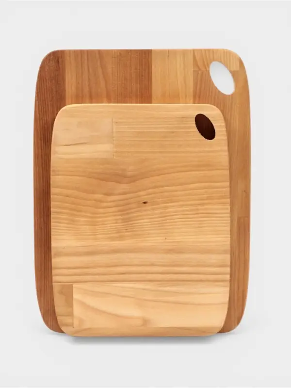 Набор разделочных досок, 2 шт., 27.5&times;21 см,22.2&times;17 см, дерево берёза, пропитаны минеральным маслом