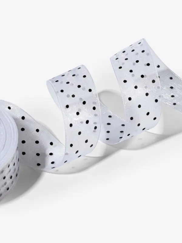 Лента капроновая &laquo;Горох&raquo;, 25 мм, 23&plusmn;1 м, белая