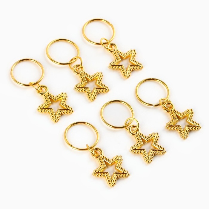 Пирсинг для волос новогодний «Самой яркой» на Новый год, 6 шт Пирсинг для волос новогодний «Самой яркой» на Новый год, 6 шт