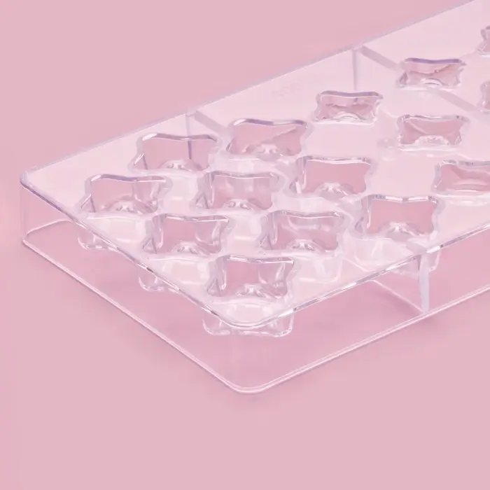 Форма для конфет и шоколада &laquo;Блеск&raquo;, 18 ячеек, 20&times;12&times;2.5 см, пластик, прозрачная