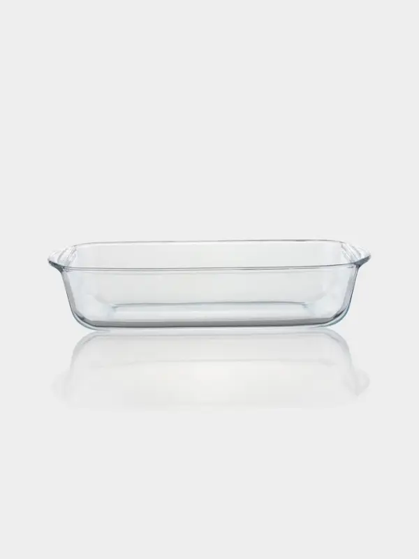 Форма для выпечки и запекания Paşabah&ccedil;e Borcam, 2.7 л, 33.6&times;19&times;7 см, прямоугольная, жаропрочное стекло, прозрачная