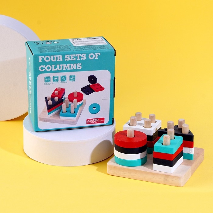 Детская развивающая пирамидка, 11,7 × 11,8 × 6,8 см Детская развивающая пирамидка, 11,7 × 11,8 × 6,8 см