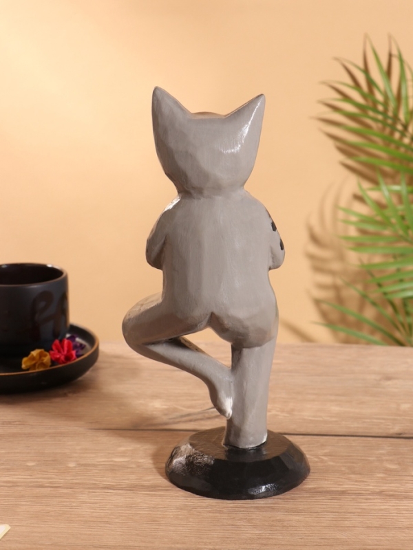 Сувенир интерьерный Сувенир интерьерный "Кот-йог" дерево 28 см