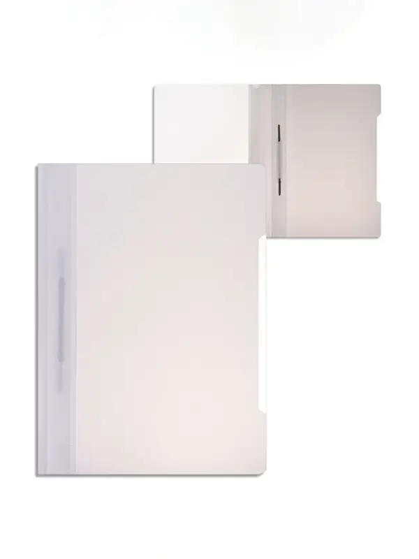 Папка - скоросшиватель Calligrata, А4.160 мкм, белая, прозрачный верх