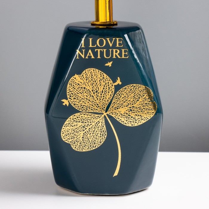 Настольная лампа Настольная лампа "Натюр" E14 40Вт синий 12,5х12,5х28 см RISALUX