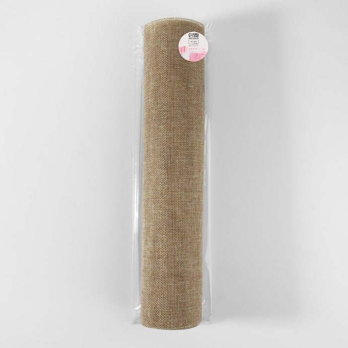 Ткань из джута, 35 см, 4,5 ± 0,5 м, цвет бежевый Ткань из джута, 35 см, 4,5 ± 0,5 м, цвет бежевый