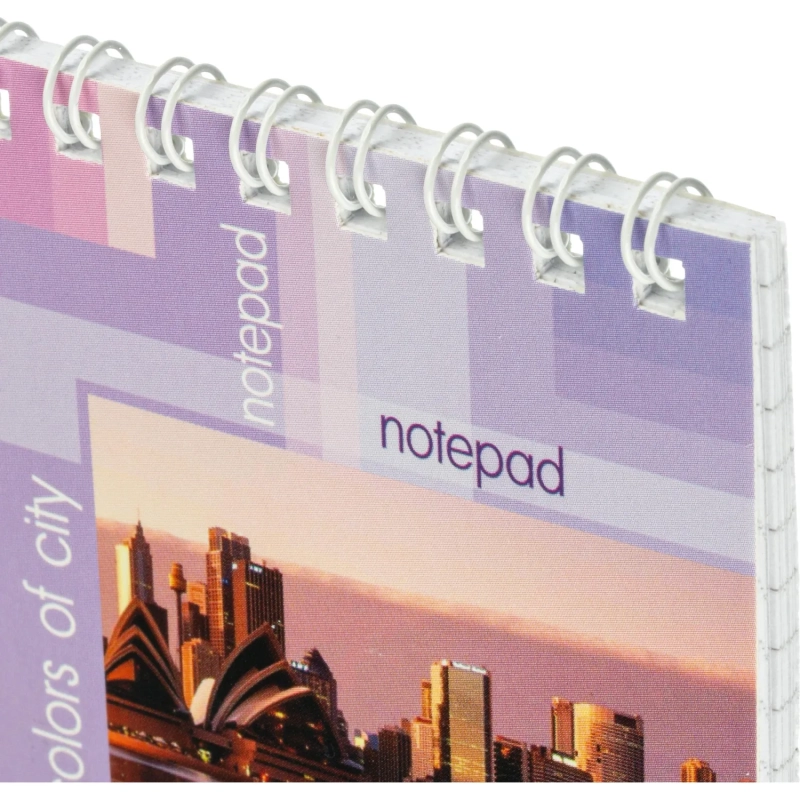 Блокнот на спирали А7 40л.  БИЗНЕС ATTACHE 14с153 клет.